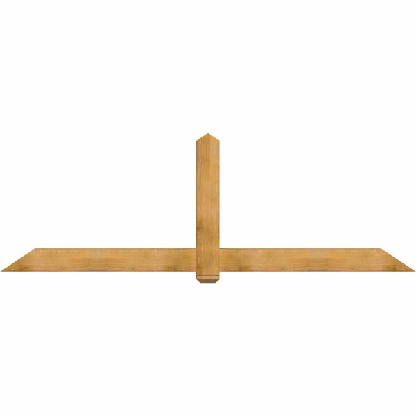 Ekena Millwork Eugene Rough Sawn Timber Gable Bracket, Western Red Cedar, 108"W x 36"H x 4"D x 6"F, 8/12 Pitch GBW108X36X0406EUG00RWR - main